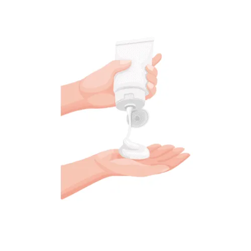 Gently spread and apply on the affected area.